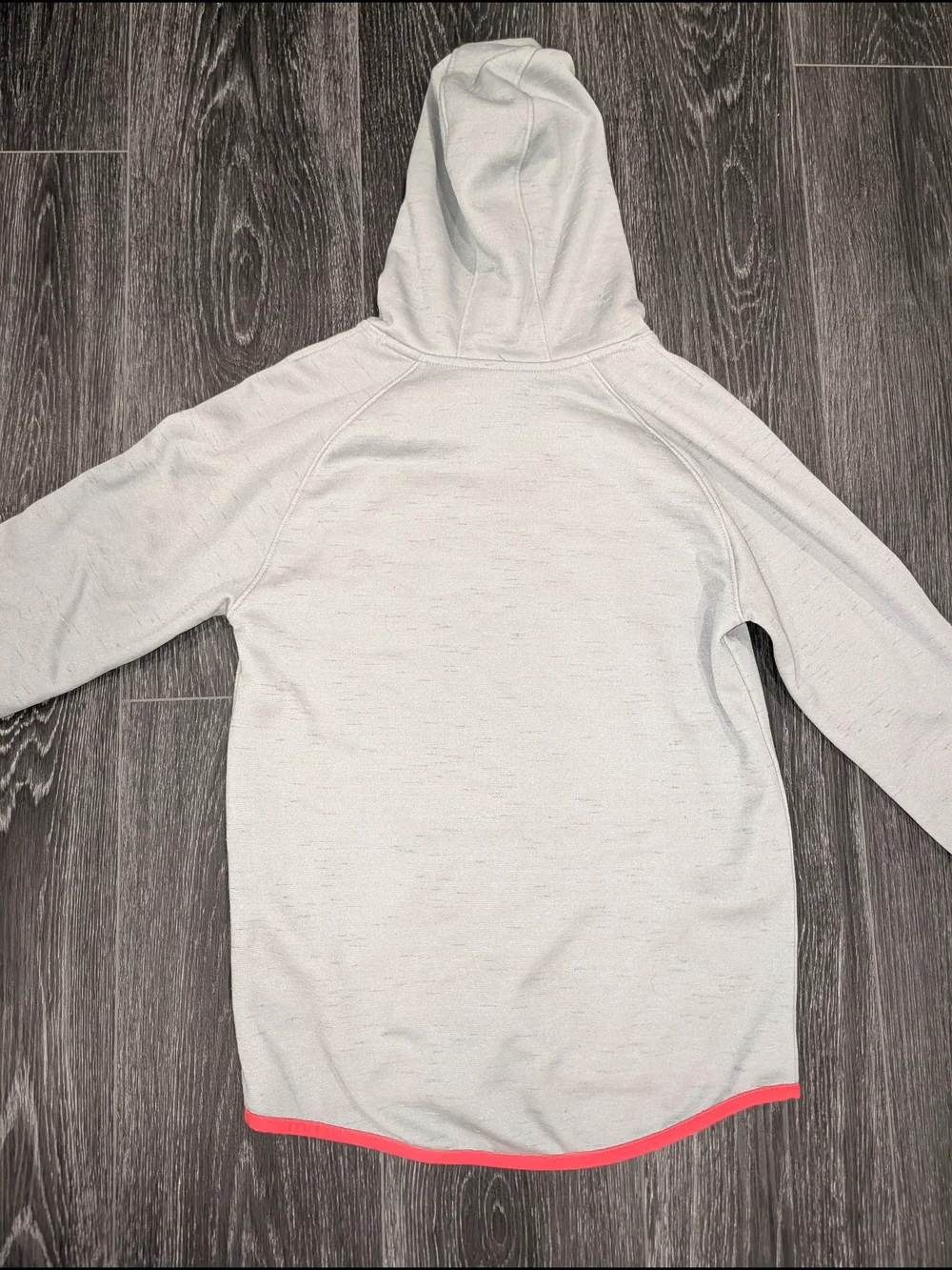 Under Armour Kids' Gray Hoodie with Neon Coral Logo